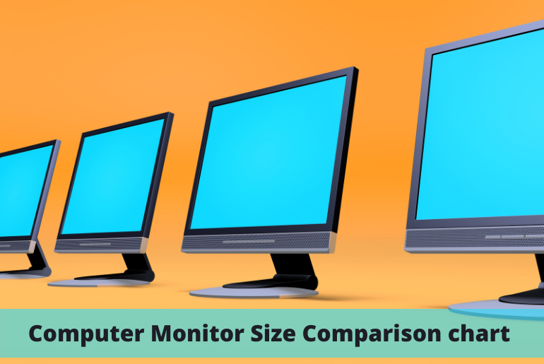 Computer Monitor Size Comparison chart